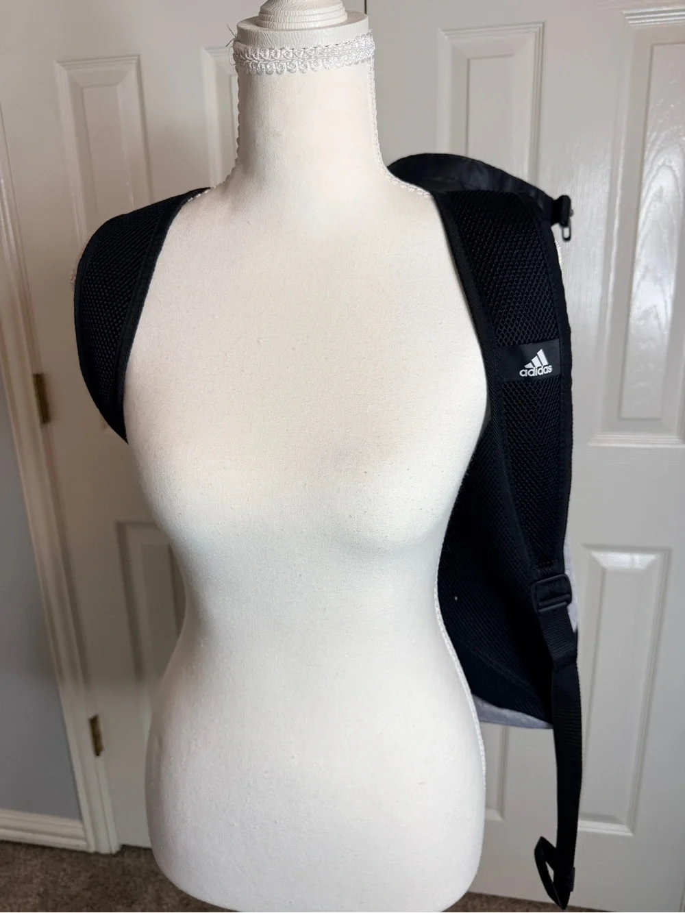 Adidas Sport ID Clip Pack Rolltop Backpack Grey Black Excellent Condition